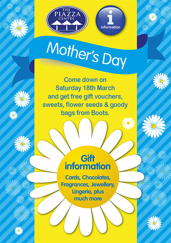 Celebrate Mother's Day with us at The Piazza Shopping Centre Huddersfield