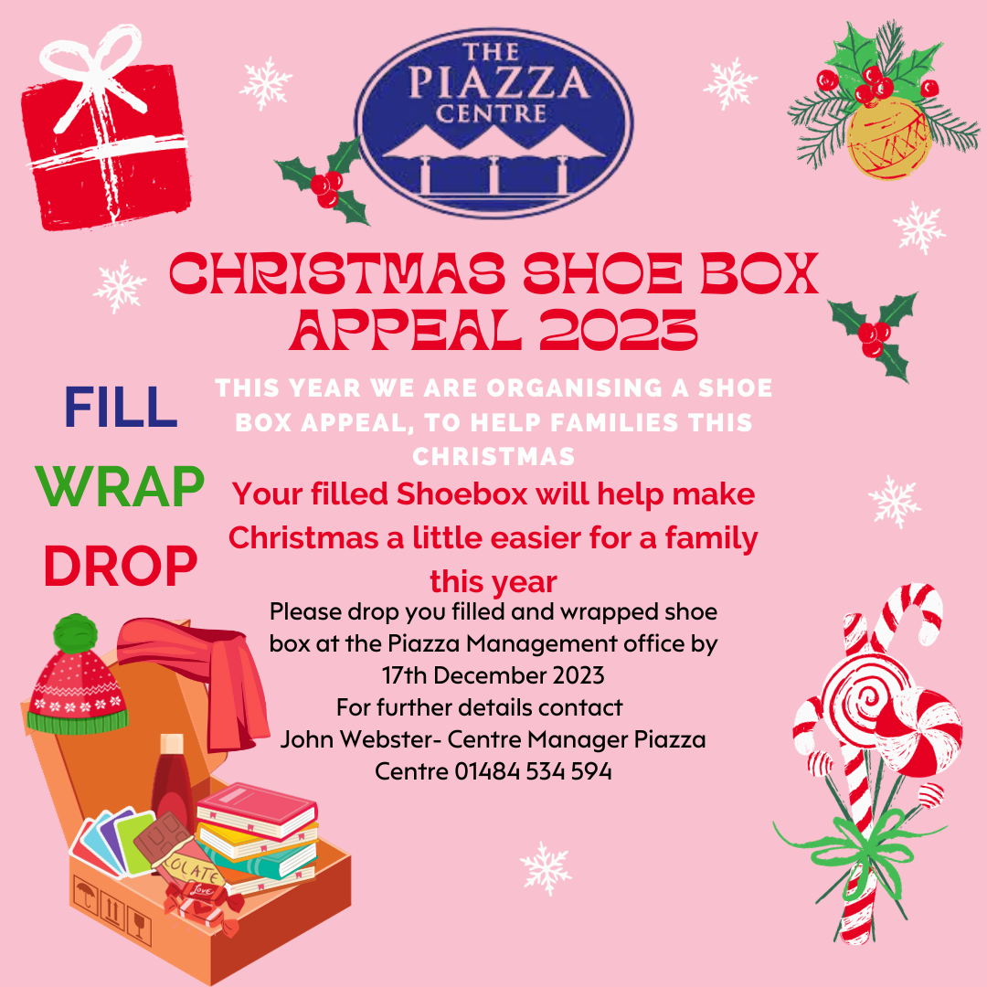 Christmas Shoe box appeal 2023- Piazza Shopping Centre